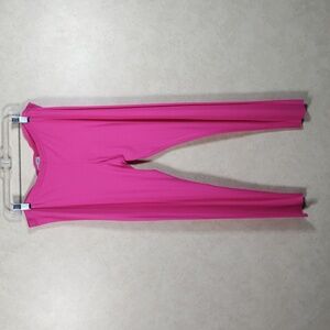 03529 Tasha Polizzi hot pink cropped knit leggings M